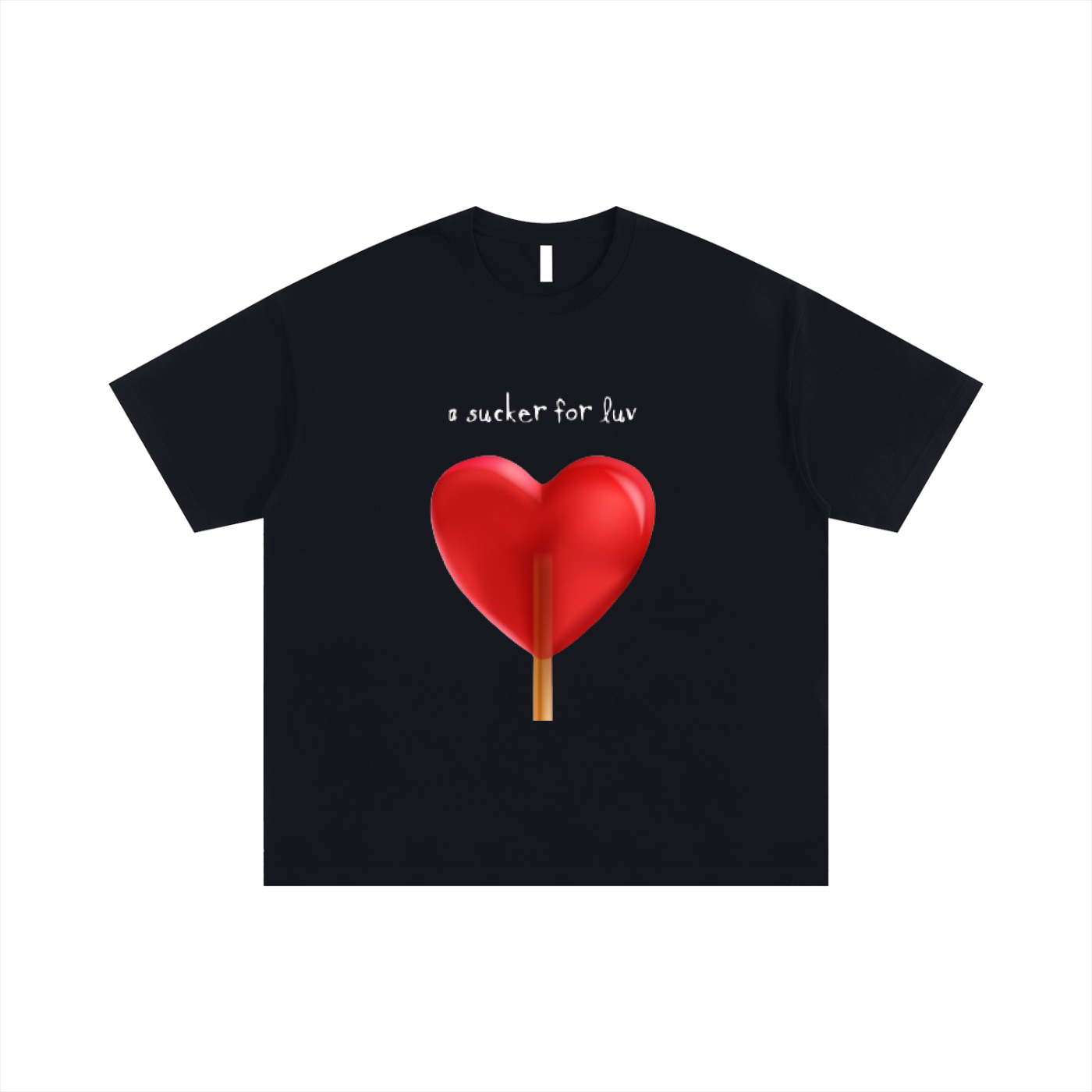 A Sucker for Luv Black Unisex T-shirt