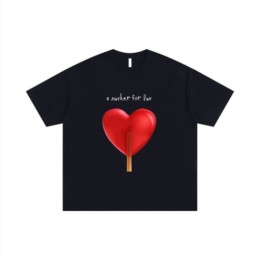 A Sucker for Luv  Black Unisex T-shirt